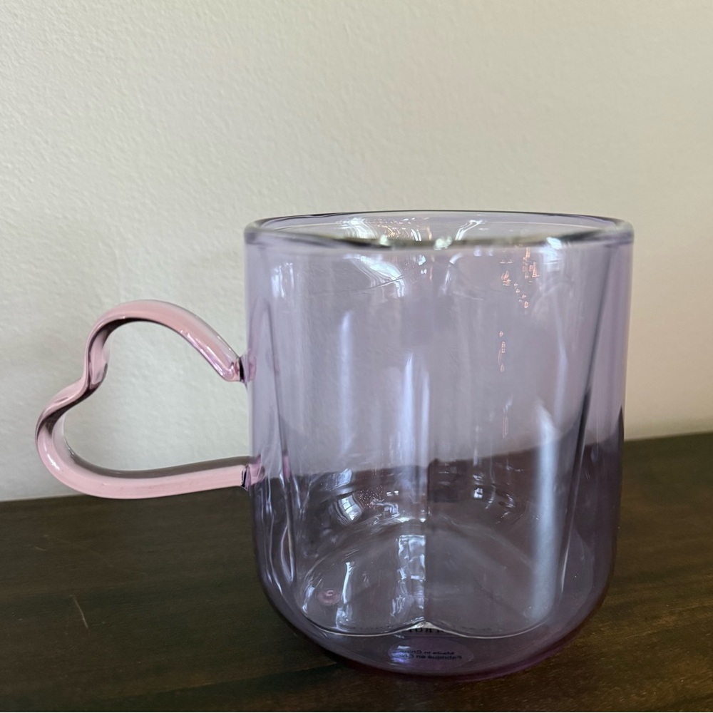 NEW Anthropologie Corazon double-walled glass mug - Picture 3 of 6